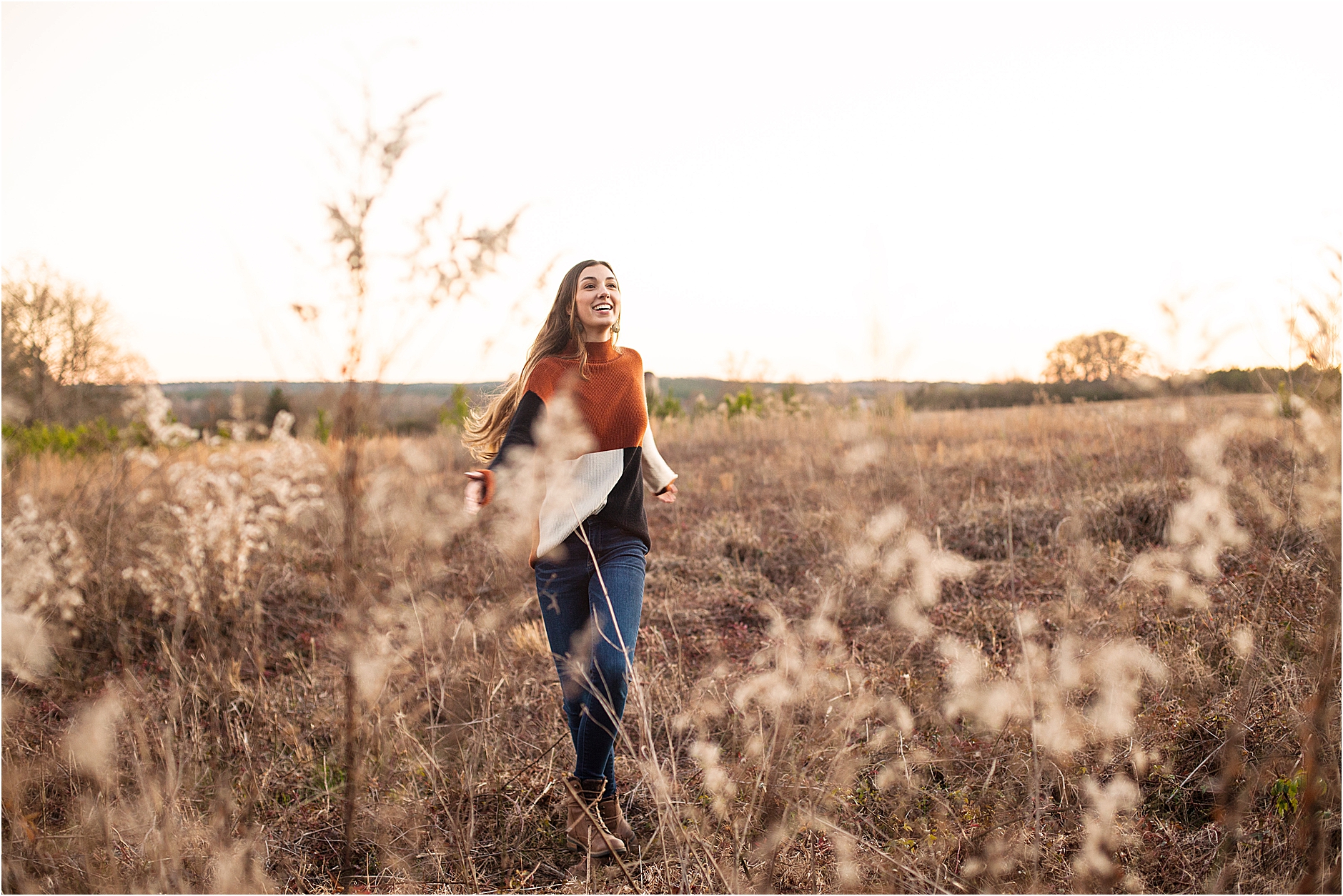 Senior Girl in a field