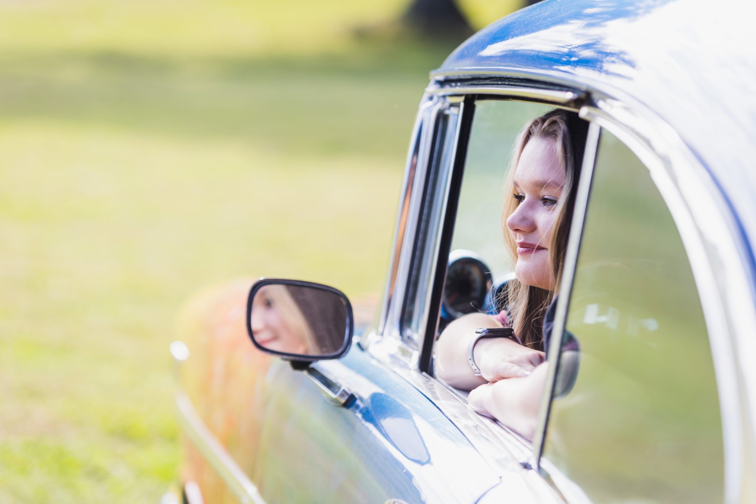 West Georgia Senior Session with Antique Car