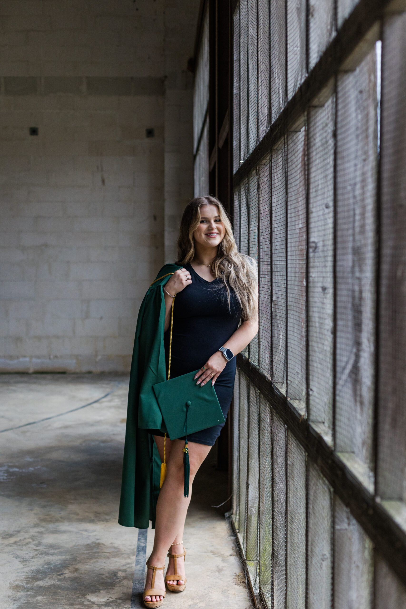 Girl Senior Portrait with Cap and Gown